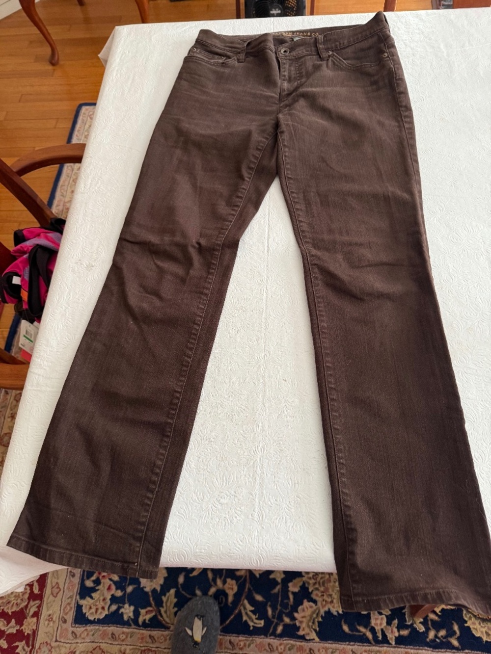 Lauren Jeans Wms Classic Straight Brown Size 6